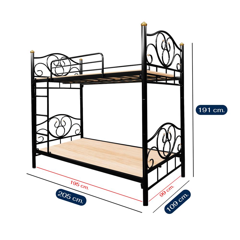 เตียง 2 ชั้น THAIBULL SSTLOT2F-0141 สีดำ