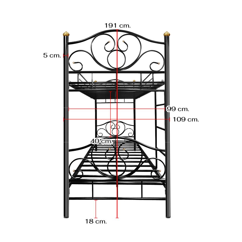 เตียง 2 ชั้น THAIBULL SSTLOT2F-0141 สีดำ