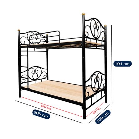 เตียง 2 ชั้น THAIBULL SSTLOT2F-0141 สีดำ_8