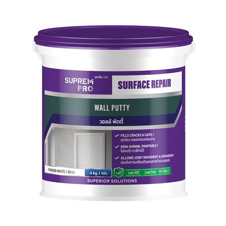 อะคริลิกอุดโป๊ว SUPREMPRO 4 กก. สีขาว_0