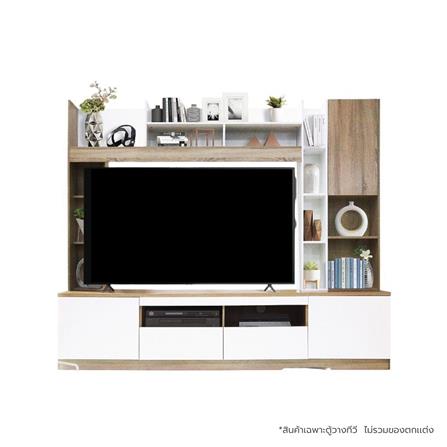 ชุดตู้วางทีวี KONCEPT 19202795 240 ซม. สีโซลิดโอ๊ค_0