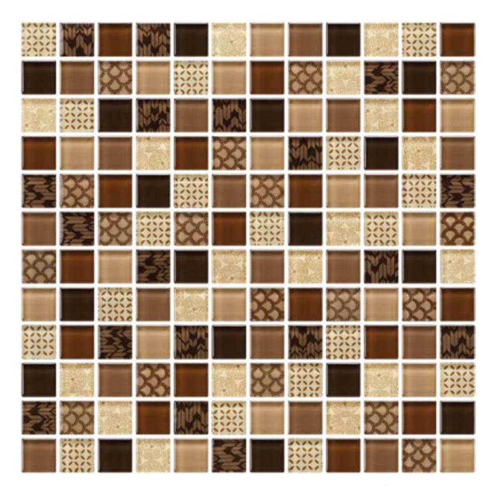 โมเสคแก้ว 30x30 ซม. GLASCERA คัลเลอร์ ป็อป บราวน์