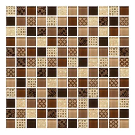 โมเสคแก้ว 30x30 ซม. GLASCERA คัลเลอร์ ป็อป บราวน์_0