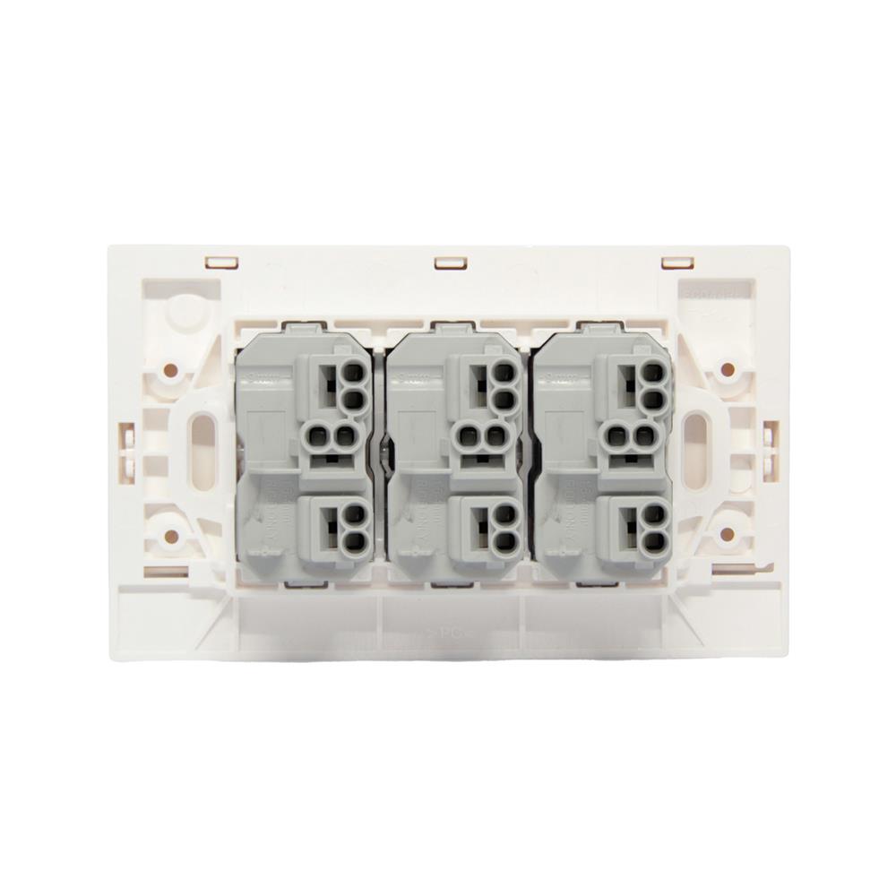 ชุดสวิตช์ 2 ทาง 3 ช่อง BTICINO NEXY SQW4003A3L สีขาว