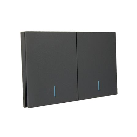 ชุดสวิตช์ 1 ทาง 2 ช่อง BTICINO NEXY SQG4001A2L สีดำ_1