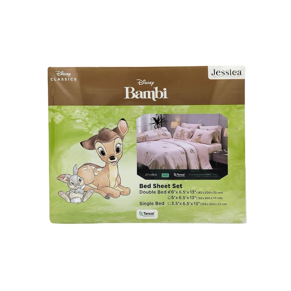 ชุดผ้าปูที่นอน 6 ฟุต (ชุด 5 ชิ้น) JESSICA BAMBI 20164-T026