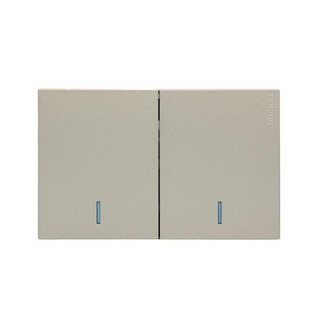 ชุดสวิตช์ 2 ทาง 2 ช่อง BTICINO NEXY SQT4003A2L สีบรอนซ์ทอง_0