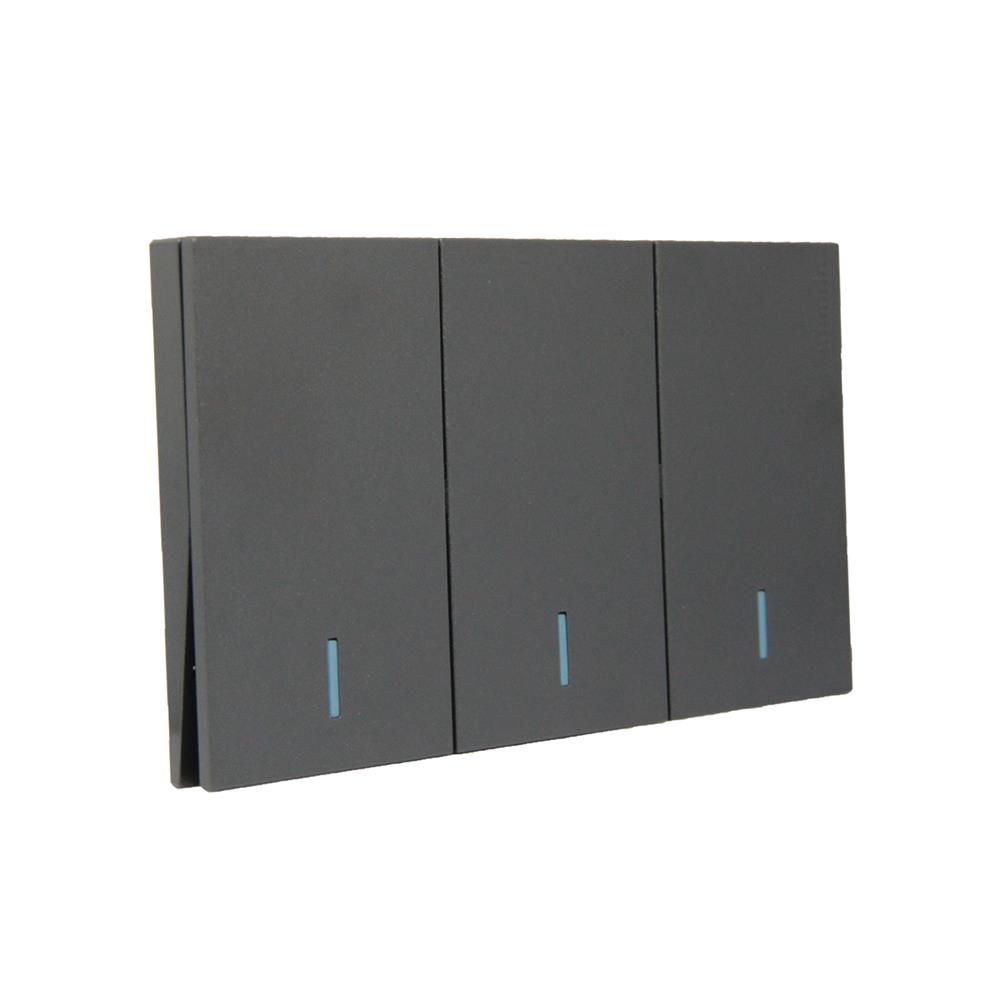 ชุดสวิตช์ 1 ทาง 3 ช่อง BTICINO NEXY SQG4001A3L สีดำ