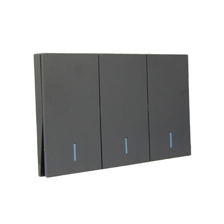 ชุดสวิตช์ 1 ทาง 3 ช่อง BTICINO NEXY SQG4001A3L สีดำ_1