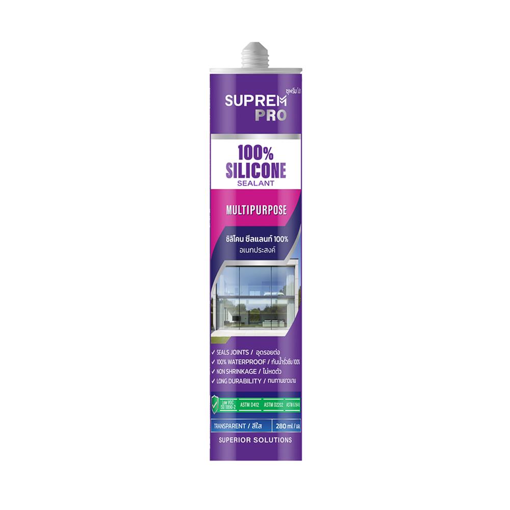 ซิลิโคนไร้กรด SUPREM PRO MULTI PURPOSE 280 มล. สีใส
