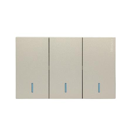 ชุดสวิตช์ 2 ทาง 3 ช่อง BTICINO NEXY SQT4003A3L สีบรอนซ์ทอง_0