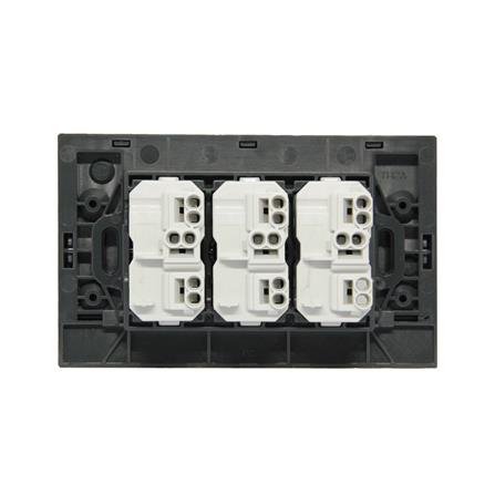 ชุดสวิตช์ 2 ทาง 3 ช่อง BTICINO NEXY SQW4003A3L สีดำ_2