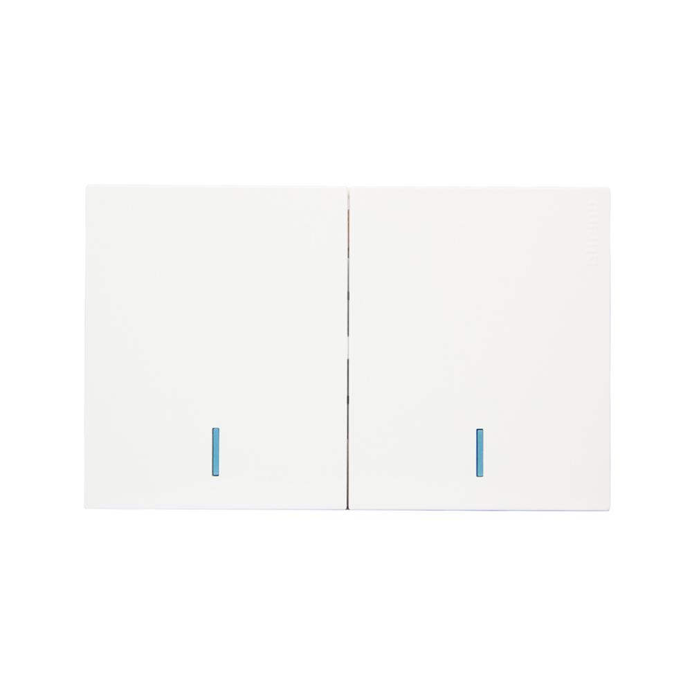 ชุดสวิตช์ 2 ทาง 2 ช่อง BTICINO NEXY SQW4003A2L สีขาว