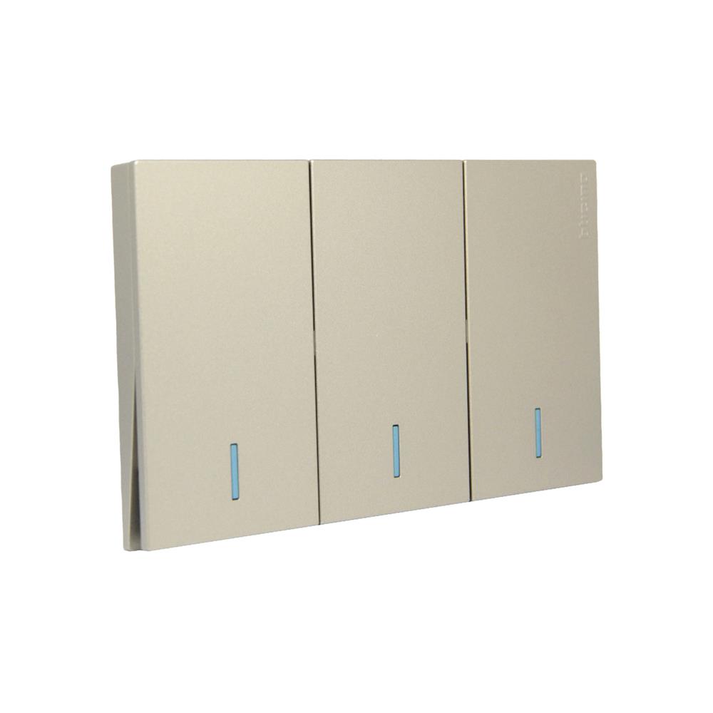 ชุดสวิตช์ 1 ทาง 3 ช่อง BTICINO NEXY SQT4001A3L สีบรอนซ์ทอง