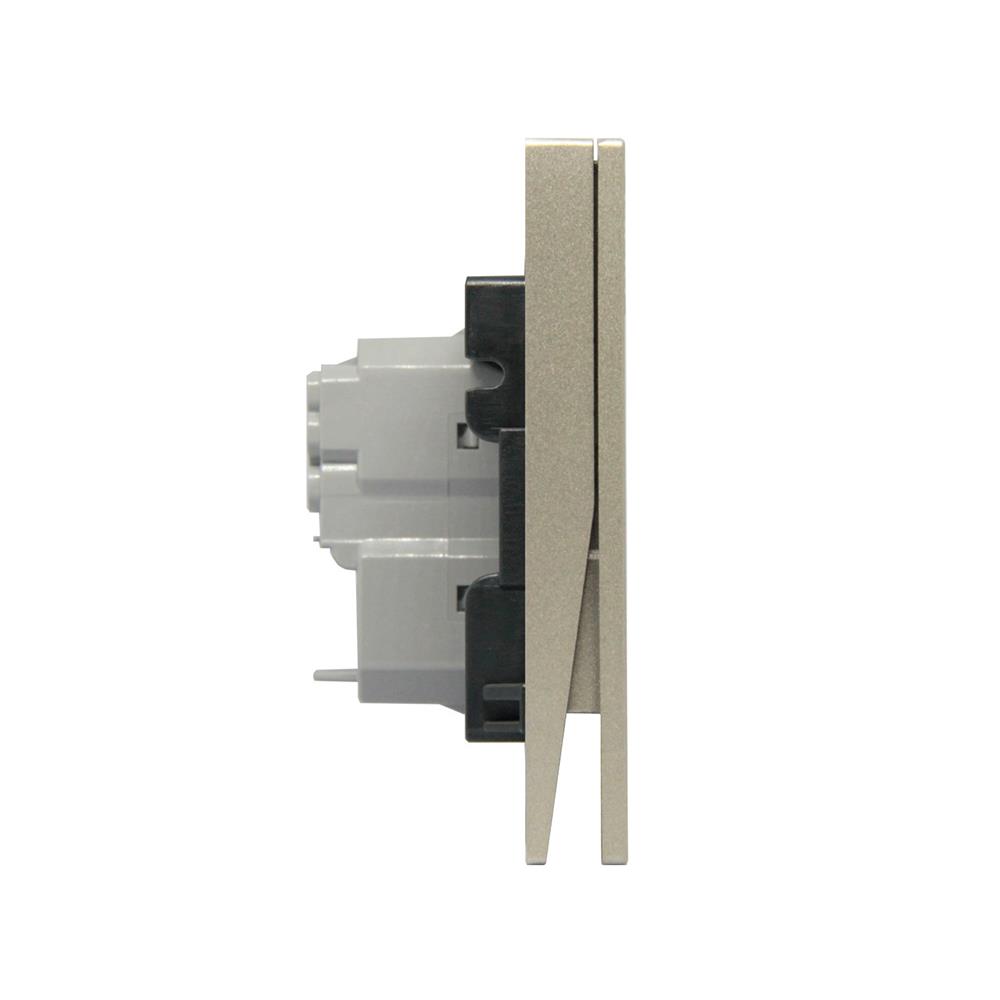 ชุดสวิตช์ 1ทาง 2ช่อง BTICINO NEXY SQT4001A2L สีบรอนซ์ทอง