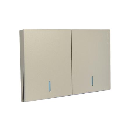 ชุดสวิตช์ 1ทาง 2ช่อง BTICINO NEXY SQT4001A2L สีบรอนซ์ทอง_1