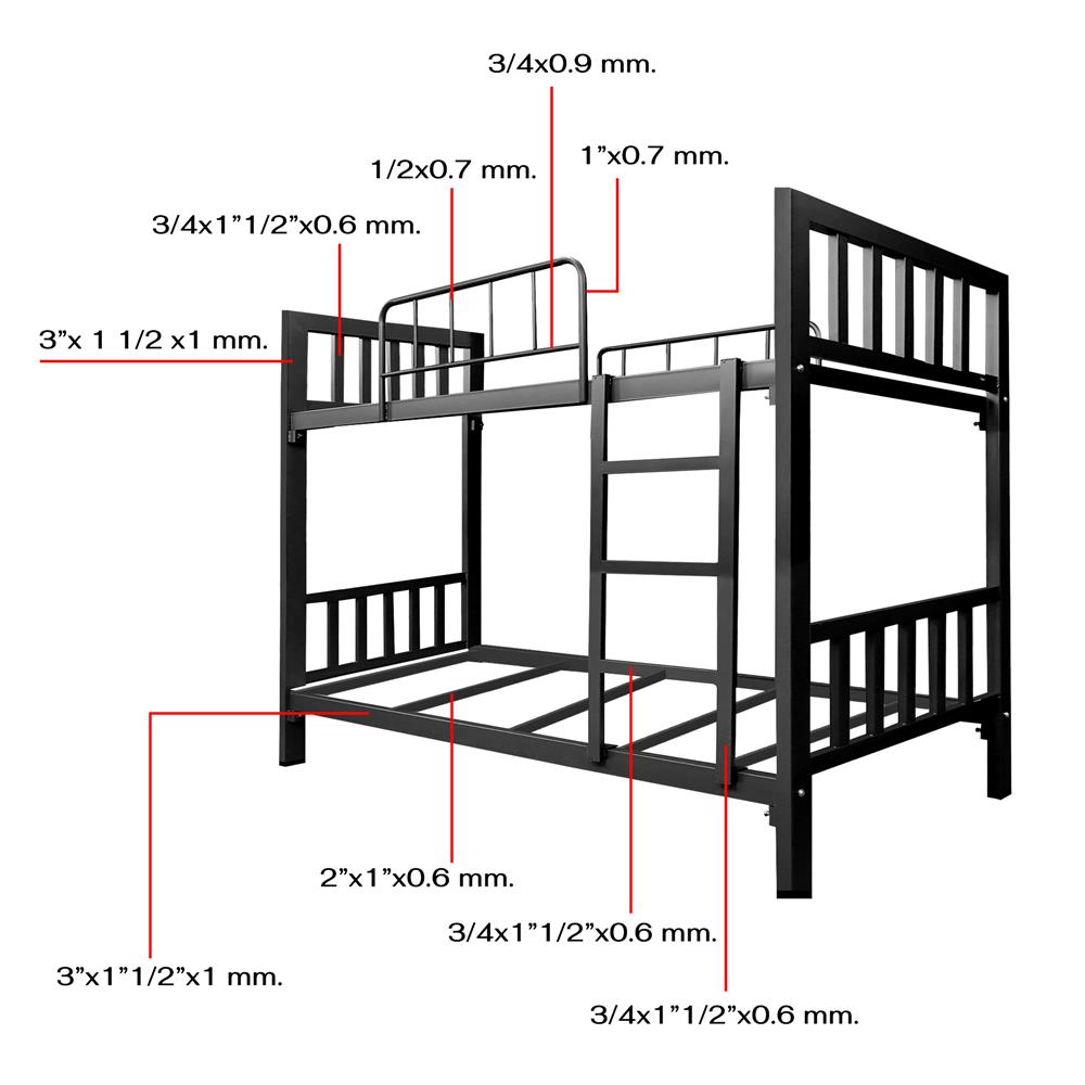เตียง 2 ชั้น THAIBULL SST2F-0142-90W สีดำ