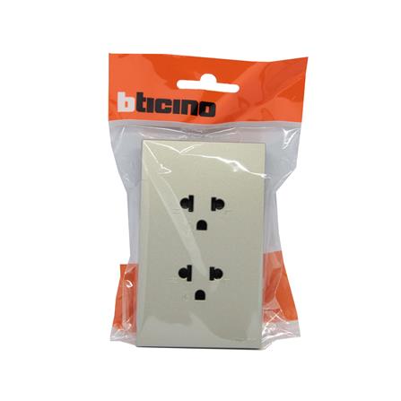 ชุดเต้ารับคู่ 3 ขา BTICINO NEXY SQT4185A สีบรอนซ์ทอง_3