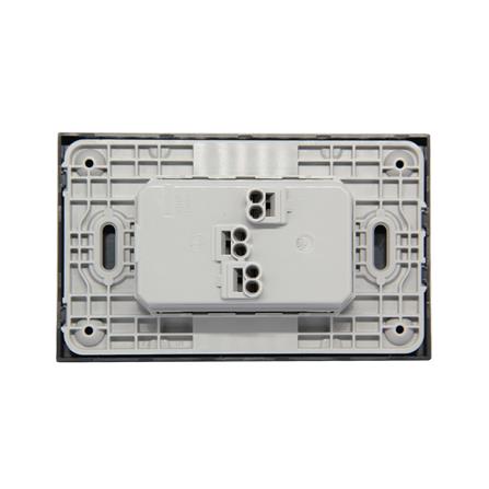 ชุดเต้ารับคู่ 3 ขา BTICINO NEXY SQG4185A สีดำ_2