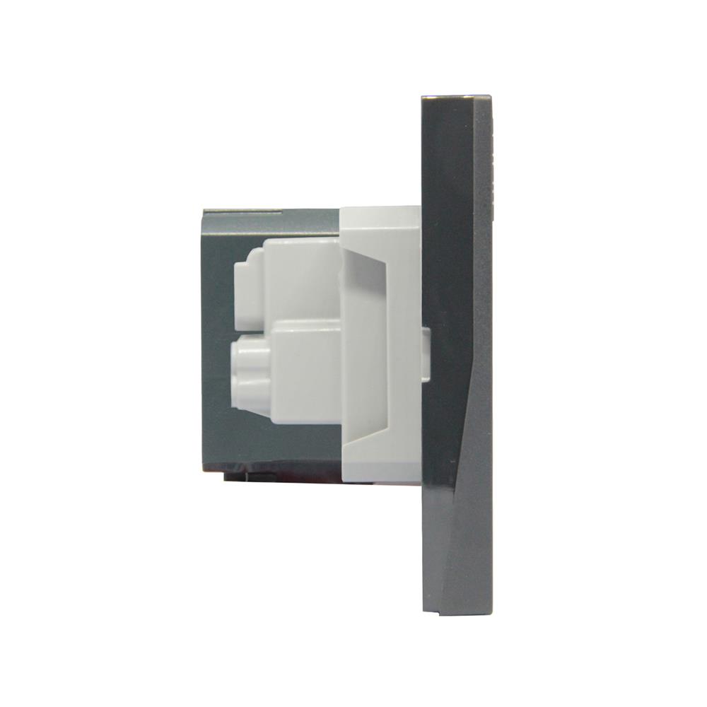 ชุดเต้ารับเดี่ยว 3 ขา พร้อม USB TYPE A + TYPE C BTICINO NEXY SQG4126AC สีดำ