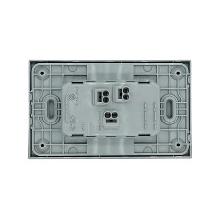 ชุดเต้ารับคู่แนวตั้ง 3 ขา BTICINO NEXY SQT4185AE สีบรอนซ์ทอง_2