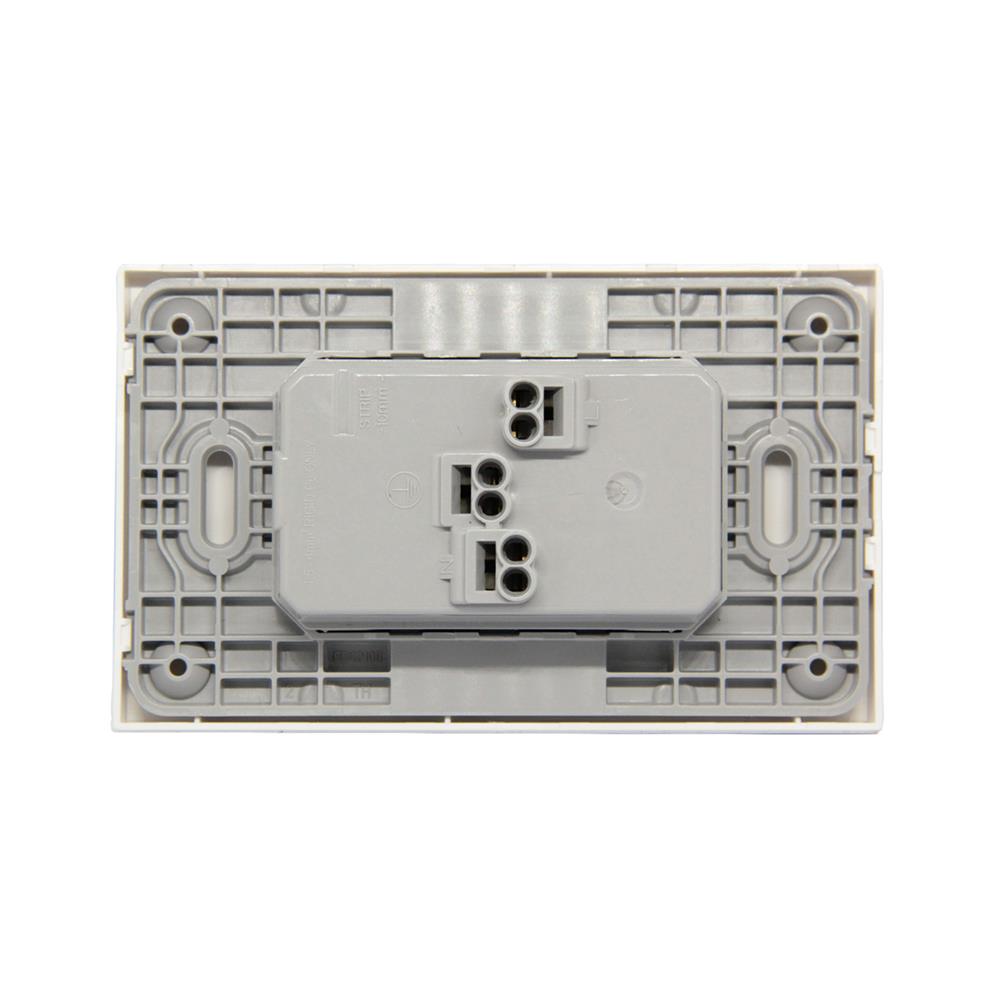 ชุดเต้ารับคู่ 3 ขา BTICINO NEXY SQW4185A สีขาว