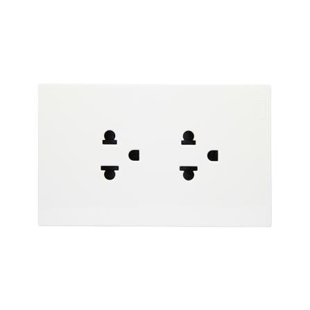 ชุดเต้ารับคู่ 3 ขา BTICINO NEXY SQW4185A สีขาว_0