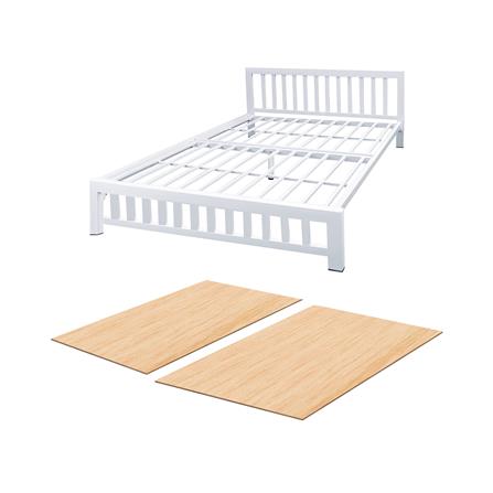 เตียงเหล็ก 5 ฟุต THAIBULL SSTVIE-032-150R สีขาว_3