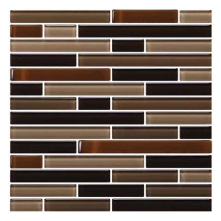 โมเสคแก้ว 30x30 ซม. GLASCERA บริค บาร์ บราวน์_0