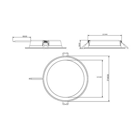 ดาวน์ไลท์ LED PANASONIC NNV76034WE1T 5 นิ้ว 12 วัตต์ WARM WHITE สีขาว_5