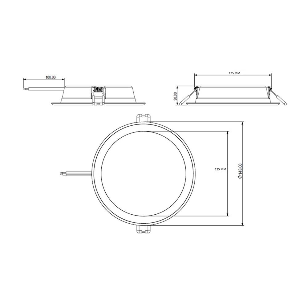 ดาวน์ไลท์ LED PANASONIC NNV76035WE1T 5 นิ้ว 15 วัตต์ WARM WHITE สีขาว