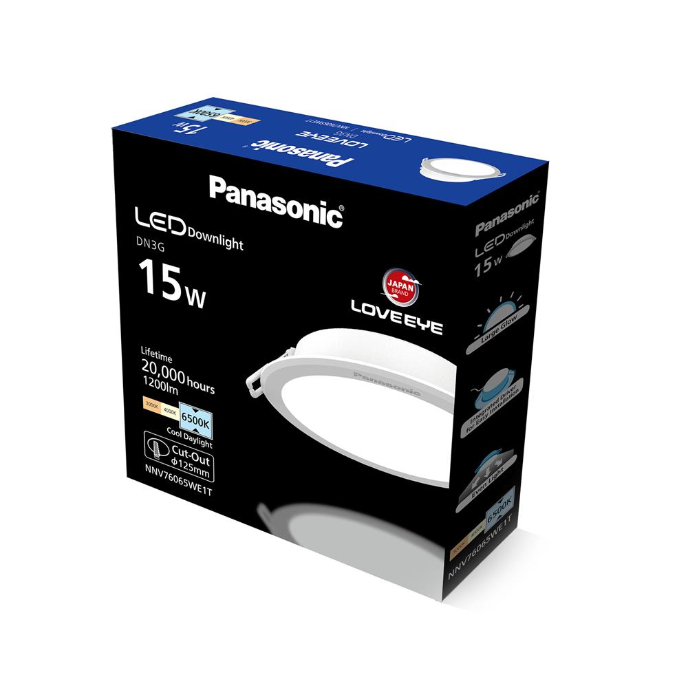 ดาวน์ไลท์ LED PANASONIC NNV76065WE1T 5 นิ้ว 15 วัตต์ DAYLIGHT สีขาว