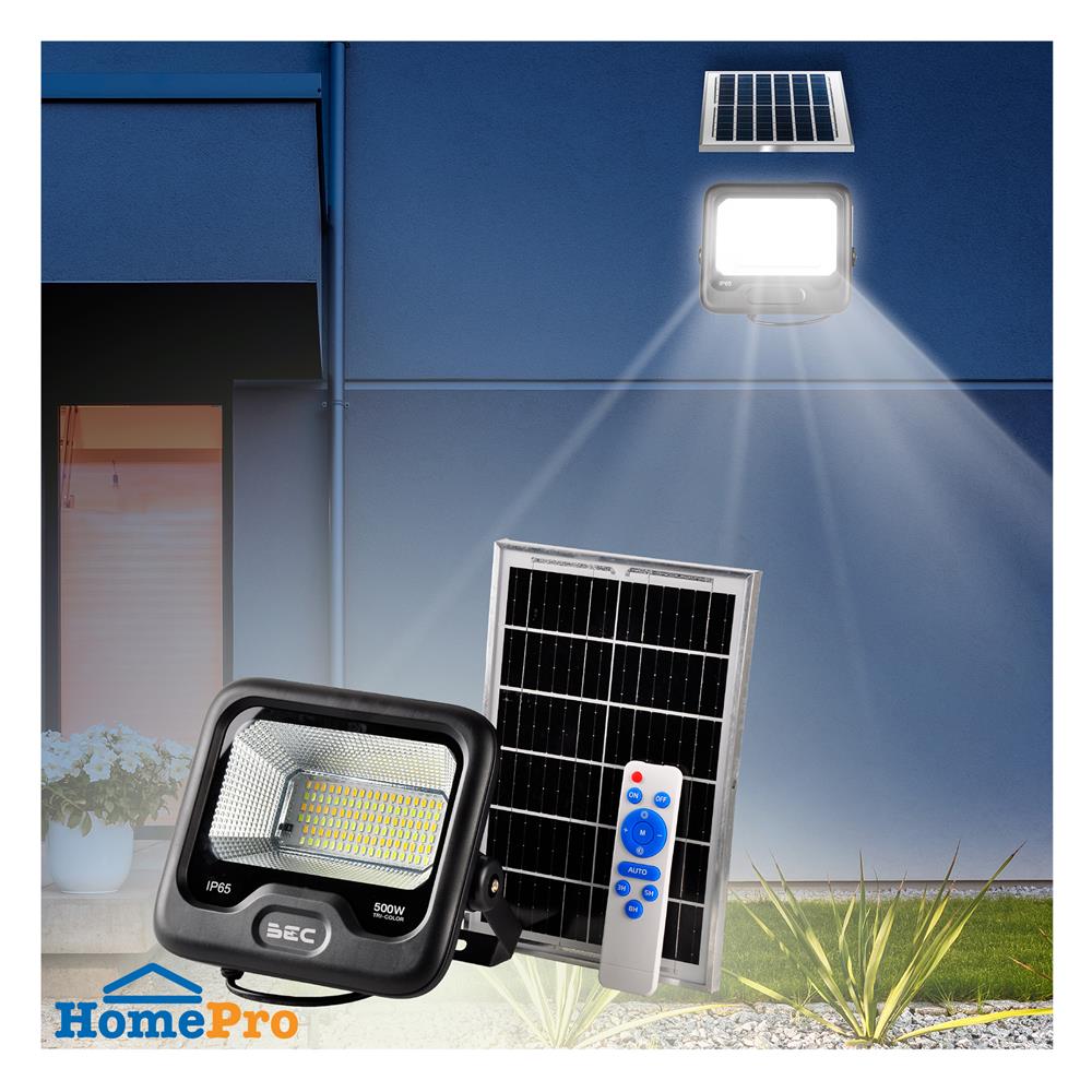 สปอตไลท์ SOLAR BEC BEETLE 500 วัตต์ DAYLIGHT/COOL WHITE/WARM WHITE สีดำ