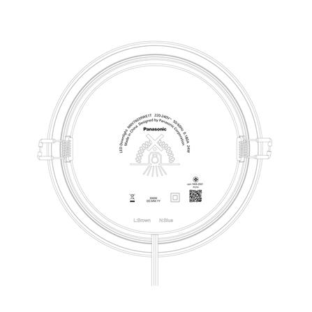 ดาวน์ไลท์ LED PANASONIC NNV76039WE1T 7 นิ้ว 24 วัตต์ WARM WHITE สีขาว_3