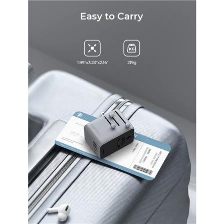 ปลั๊กแปลง 4 IN 1 UNIVERSAL 2 USB A 2 TYPE C AUKEY PA-TA13 45 วัตต์ สีเทา_3