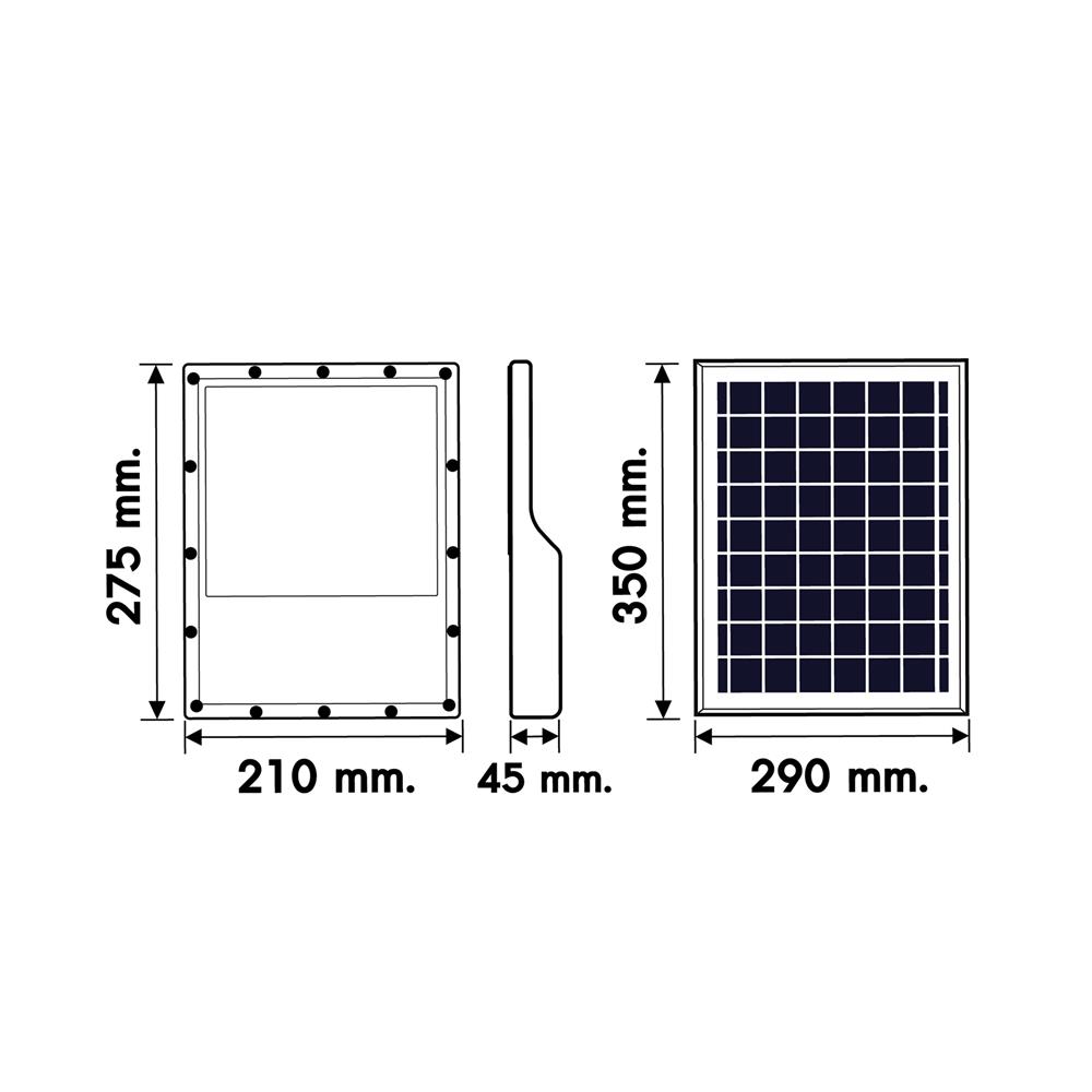 สปอตไลท์ SOLAR RACER SUN LIGHT 300 วัตต์ DAYLIGHT สีเทา