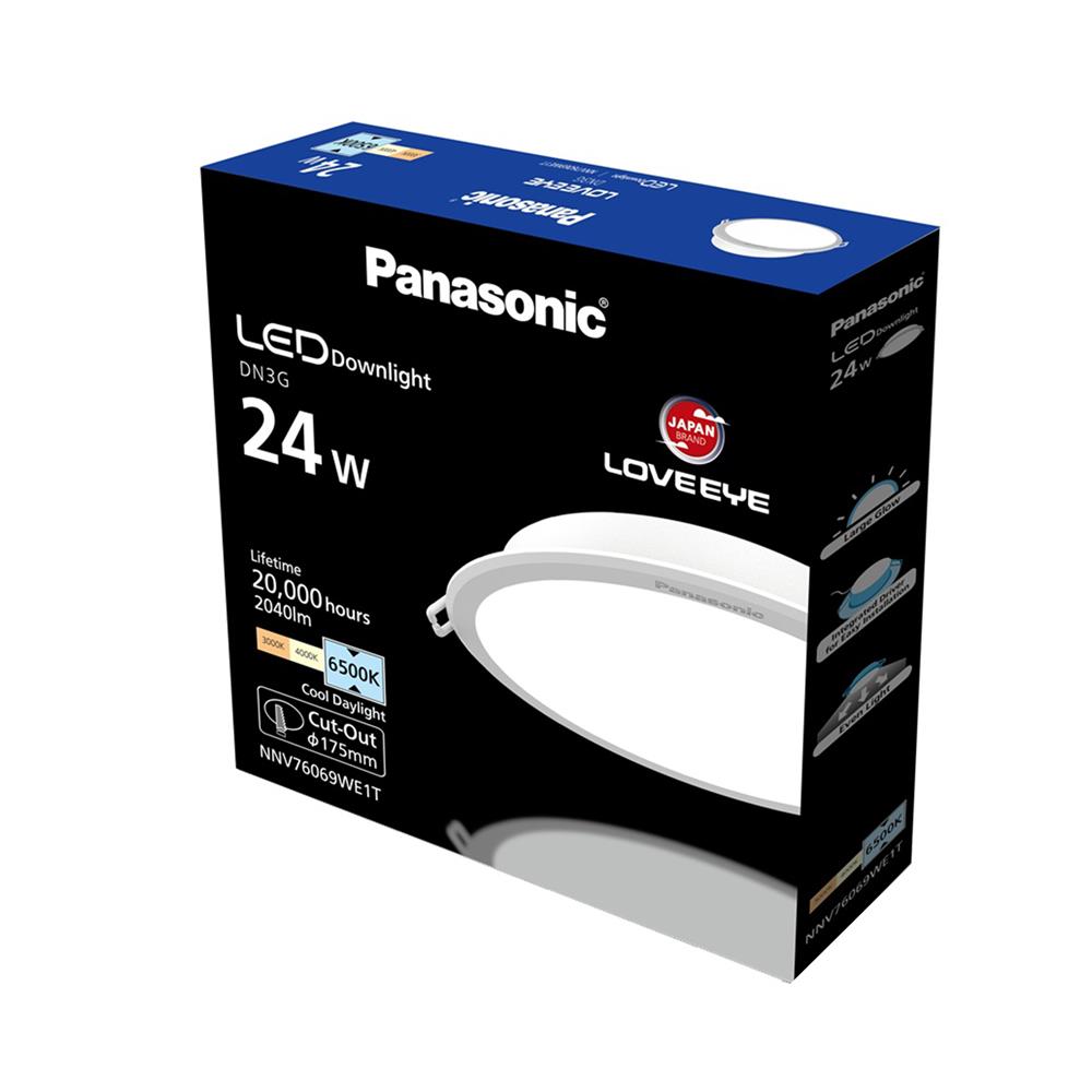 ดาวน์ไลท์ LED PANASONIC NNV76069WE1T 7 นิ้ว 24 วัตต์ DAYLIGHT สีขาว