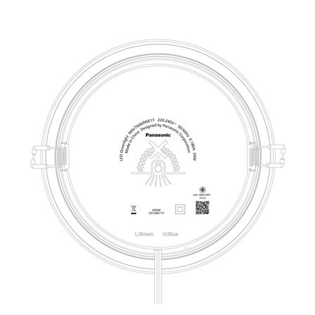 ดาวน์ไลท์ LED PANASONIC NNV76069WE1T 7 นิ้ว 24 วัตต์ DAYLIGHT สีขาว_3