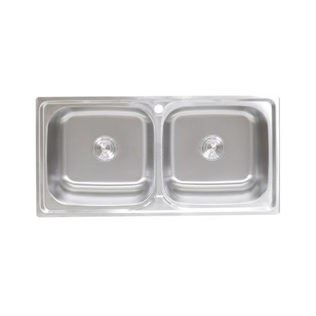 ซิงค์ฝัง 2 หลุม LUCKY FLAME STB-10582 สีเงิน_0
