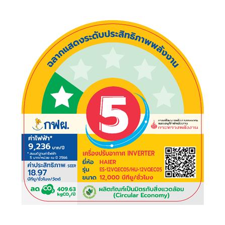 แอร์ผนัง HAIER HSU-12VQEC05 12000 บีทียู อินเวอร์เตอร์_6