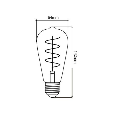 หลอด LED LUMAX FILAMENT ST64 V2 7 วัตต์ WARM WHITE E27_5