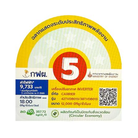 แอร์ผนัง CARRIER 42TVDB013/38TVDB013 12000 บีทียู อินเวอร์เตอร์_3