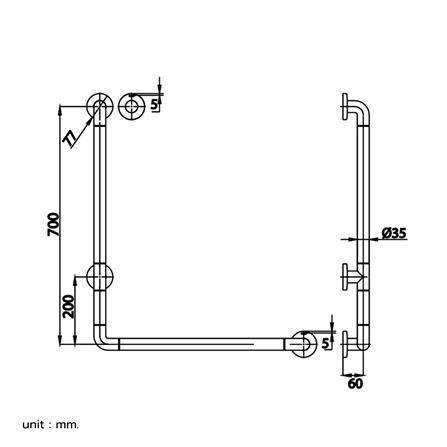 ราวมือจับ COTTO CT0376WH_2