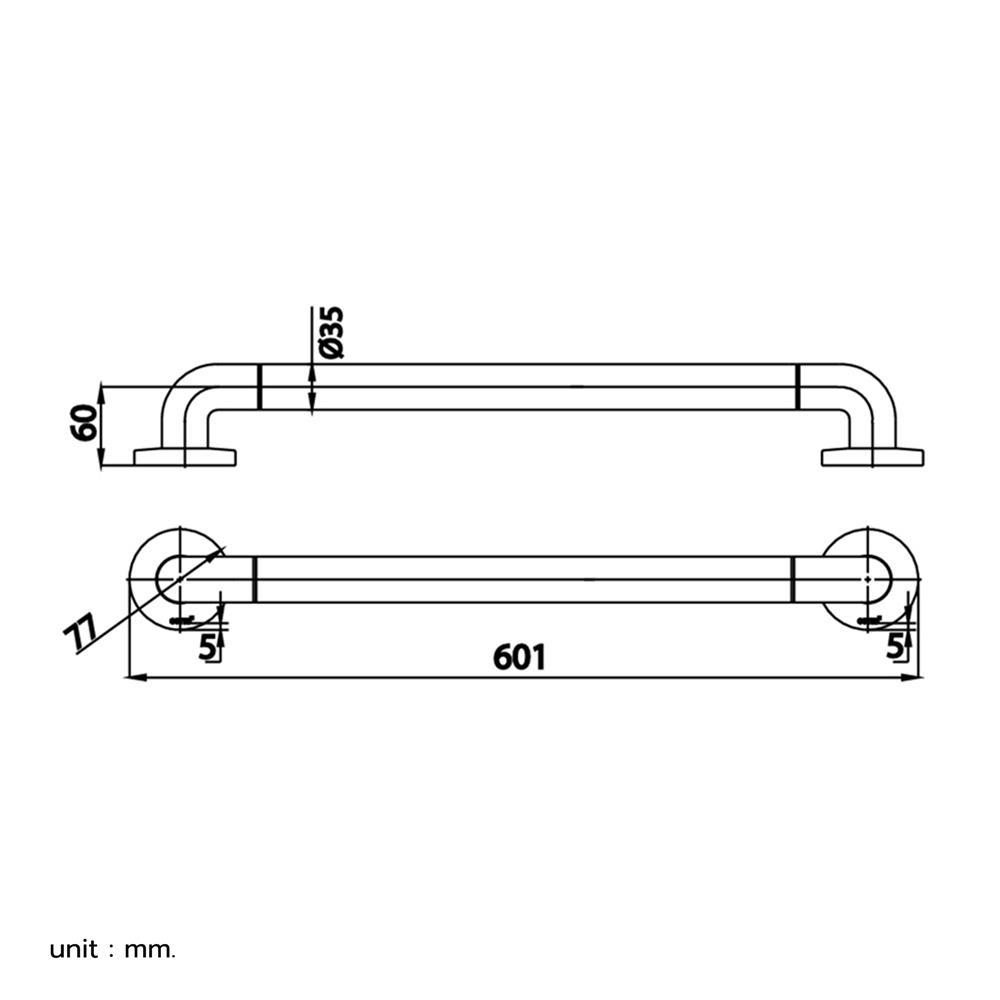 ราวมือจับ COTTO CT0375WH