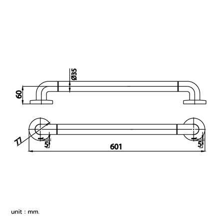 ราวมือจับ COTTO CT0375WH_2