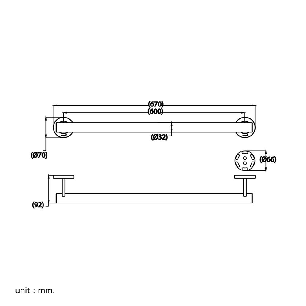 ราวมือจับ COTTO CT0378SA