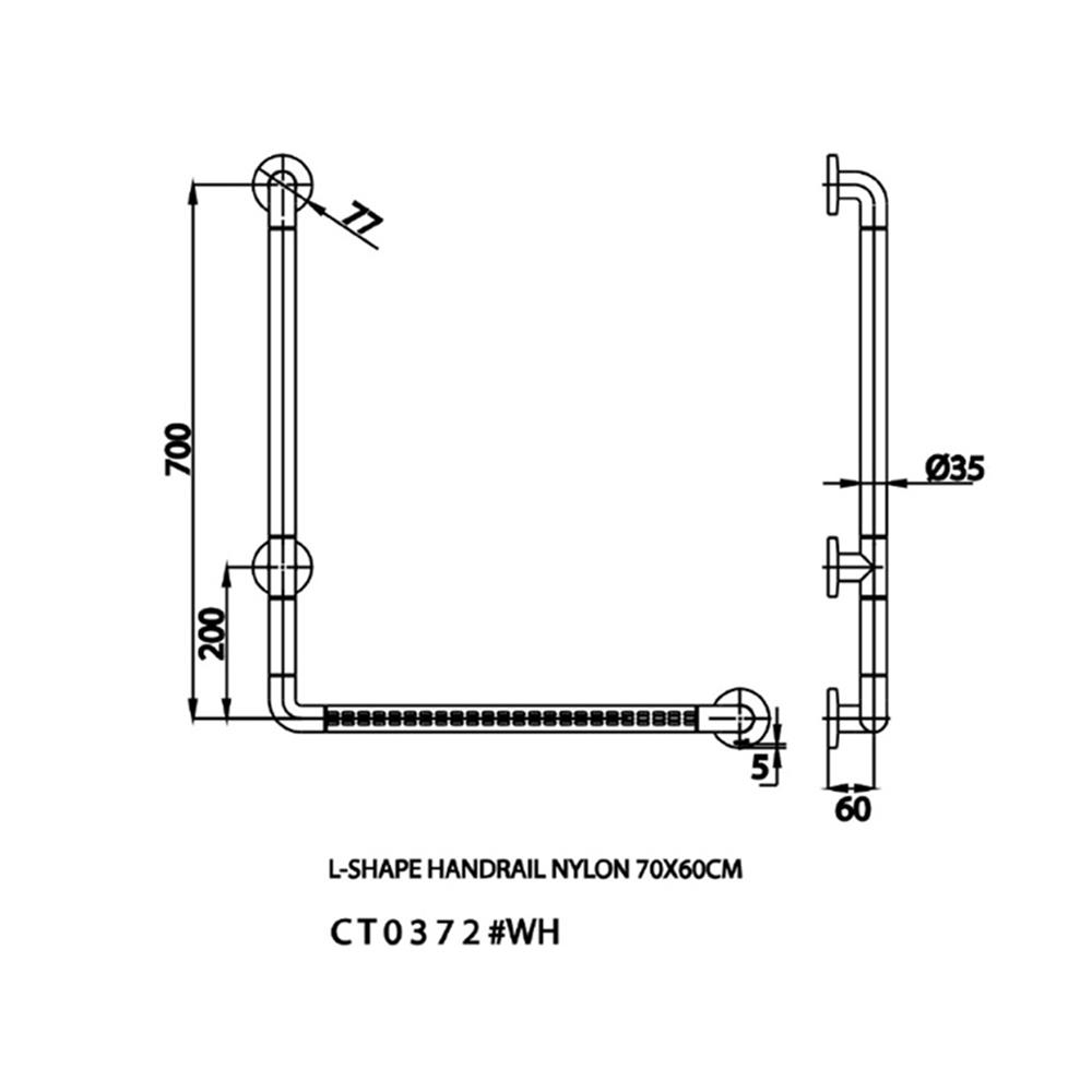 ราวมือจับ COTTO CT0372WH