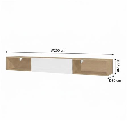 ตู้แขวนผนัง TOMATO HOME TV-VWU-02 200 ซม. สีโอ๊ค_6