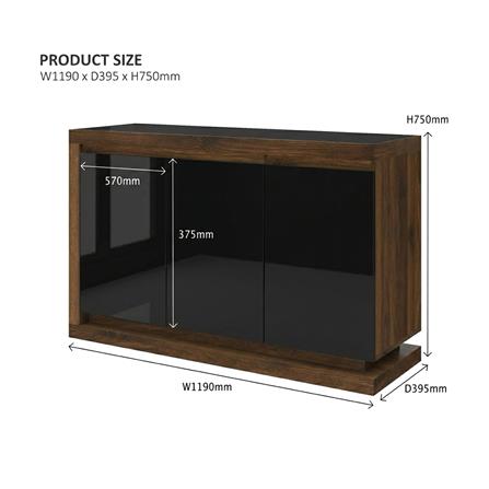 ตู้เตี้ย TOMATO HOME TH-SB-D04 119 ซม. สีวอลนัท/ดำ_5