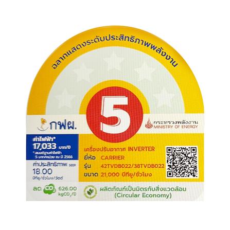 แอร์ผนัง CARRIER 42TVDB022/38TVDB022 21000 บีทียู อินเวอร์เตอร์_3